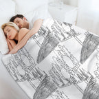 Imagine Birds with Long Legs Bw Easy Care Throw Blanket