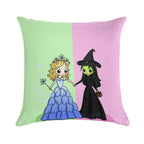 Elphaba & Glinda Soft Washable Throw Pillow