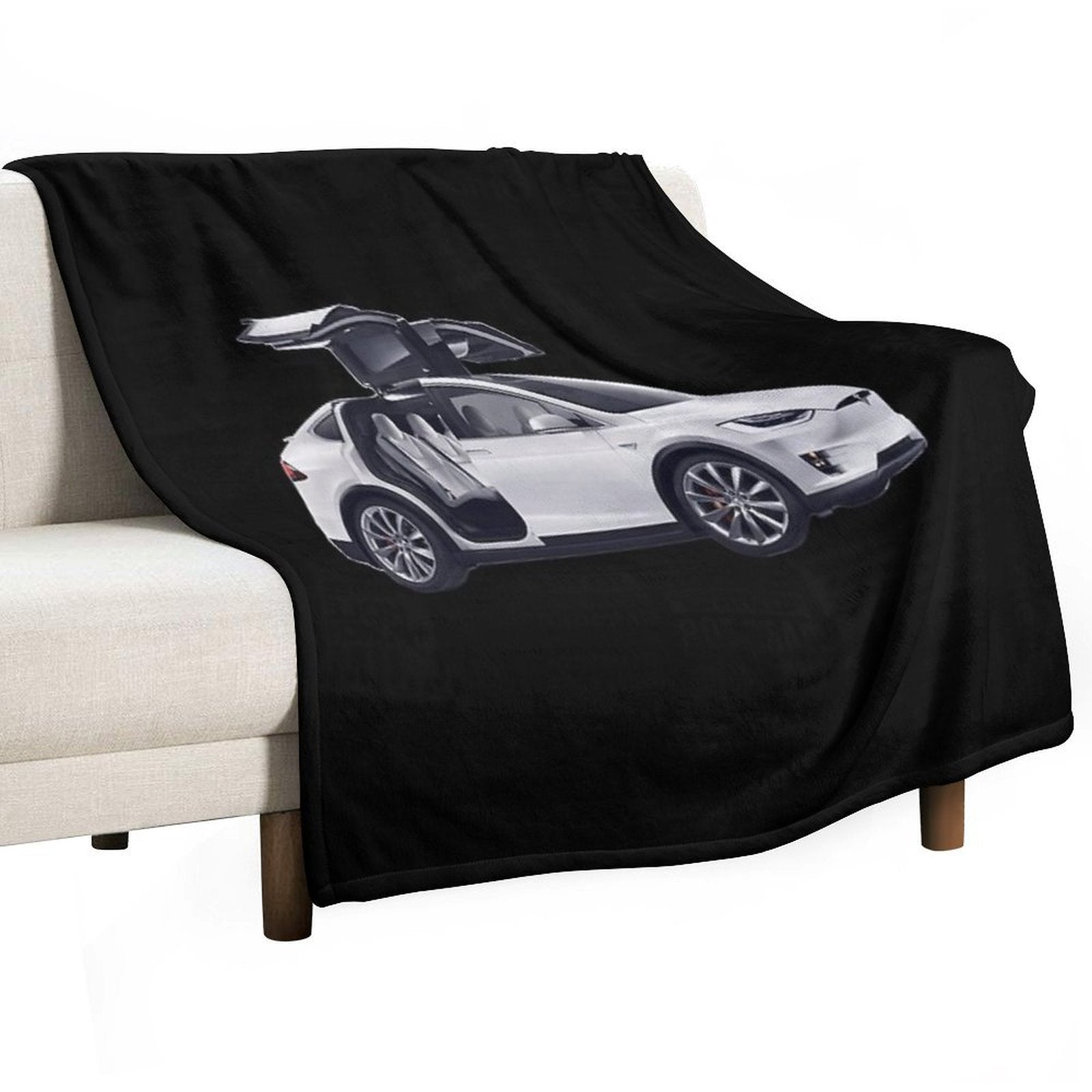 Model X Tesla Motors Sustainable Throw Blanket