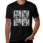 Funny Animal Fox Face Smiling Love True Foxes Pet Fox  Wrinkle-resistant T-Shirt