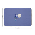Blue Jay Says F#@K The System  Dirt-Trapping Bath Mat