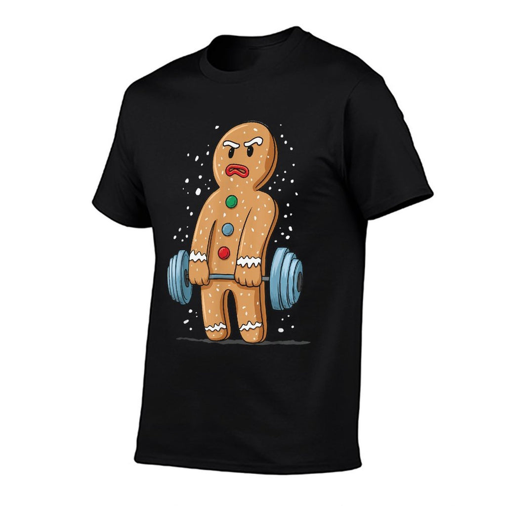 Gingerbread Weightlifting Workout Bodybuilding  Lightweight T-Shirt