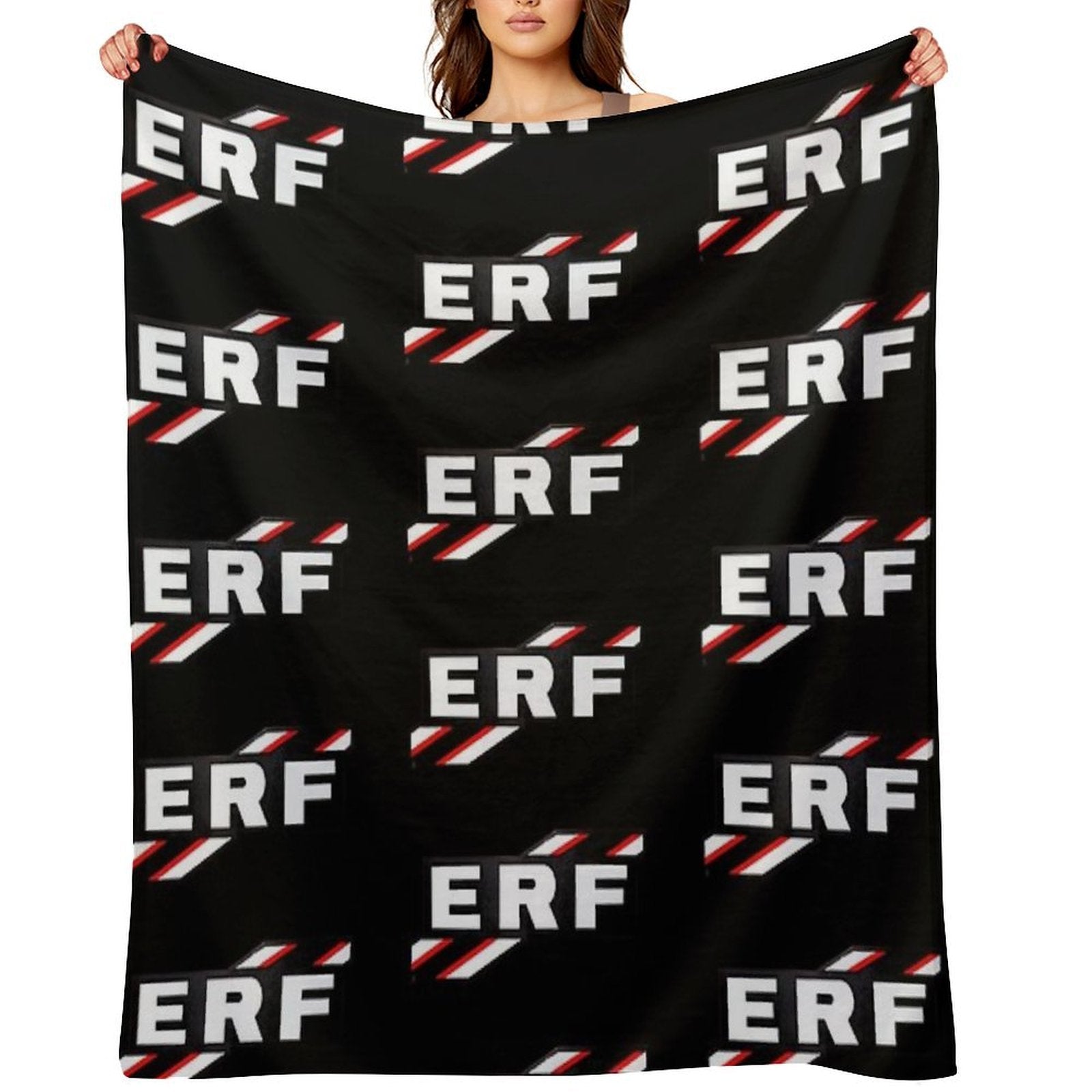 ERF Vintage Lorry Logo Easy Care Throw Blanket
