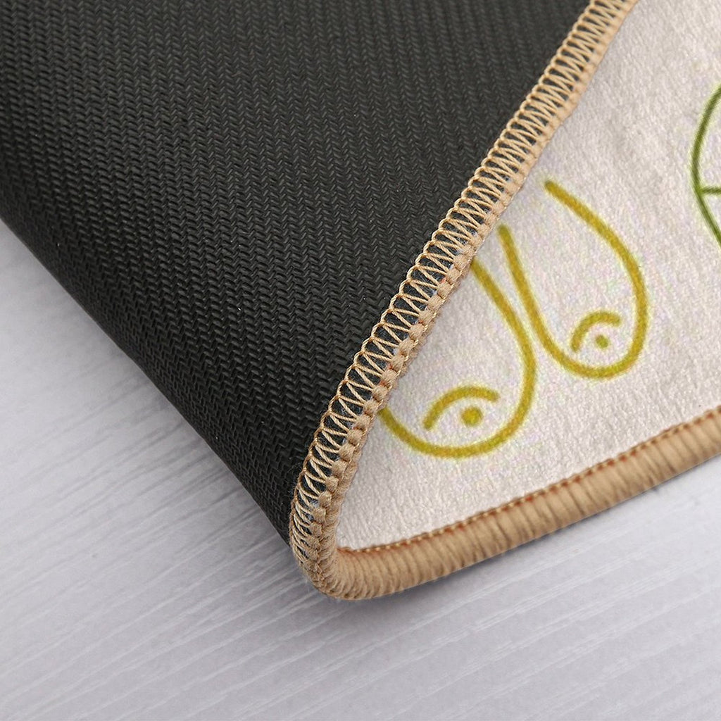 Pastel Boobs Lines  Rapid-Drying Bath Mat