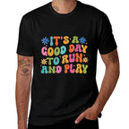 Its A Good Day To Run And Play PE Teacher Physical Education  Oversized Silhouette T-Shirt