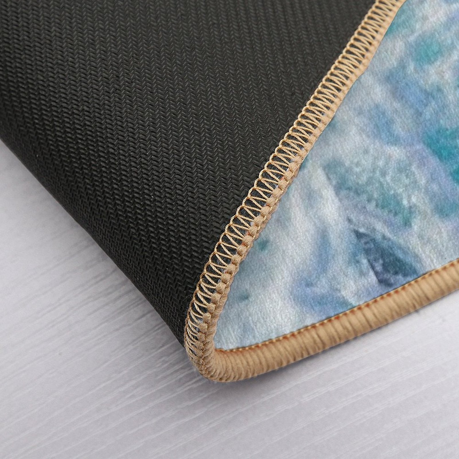 BLUE OCEAN WAVE COLLECTION  Non-Slip Bath Mat