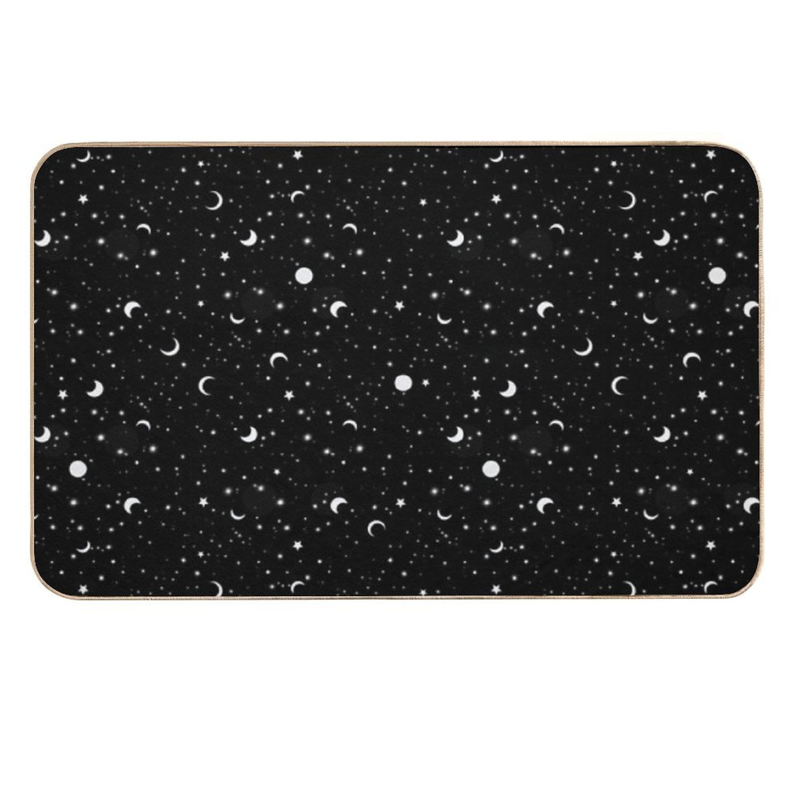 Black Universe  Fade-Resistant Bath Mat