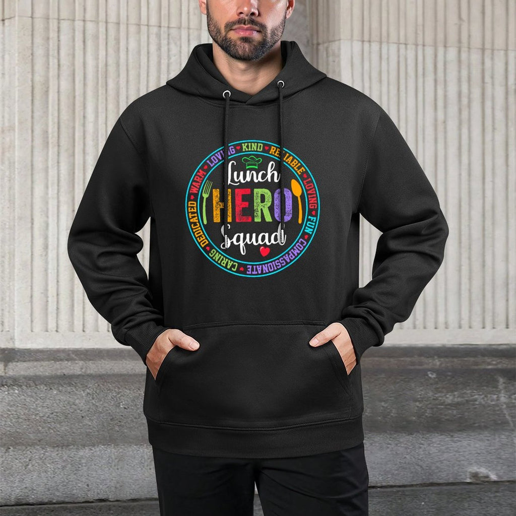 Lunch Hero Squad Lunch Lady School Cafeteria Worker Layering Staple Hoodie