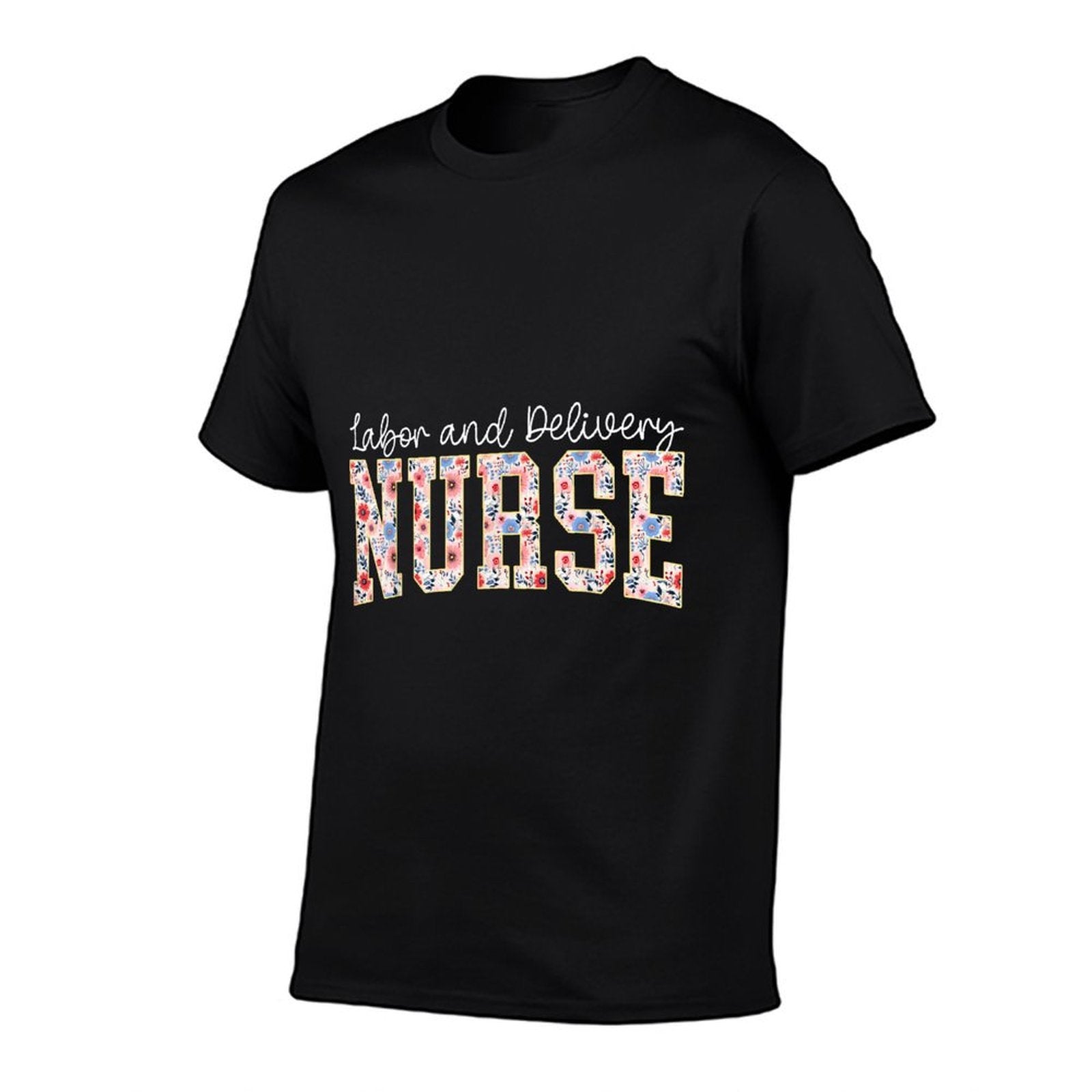 Cute Labor And Delivery Nurse Groovy LD Nurse Floral  Heathered Texture T-Shirt
