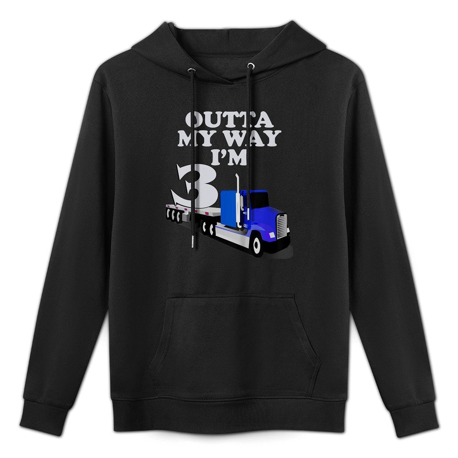 Kids Birthday Gifts 3 Yr Old Cute Trucks Semi Truck Birthday Layering Staple Hoodie