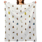 Barrel of Even More Monkeys Eco-conscious Throw Blanket
