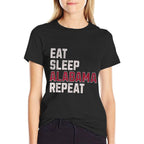 Funny Eat, Sleep, Alabama, Repeat  Alabama Fan  Moisture-wicking T-Shirt