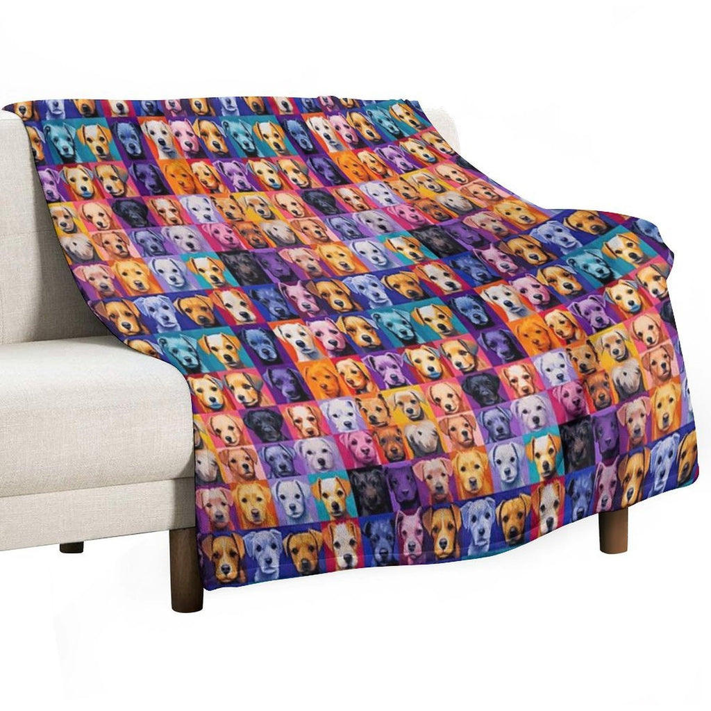 Dogs Pattern Anti-pilling Throw Blanket