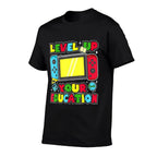 Level Up Your Education Gaming Inspired Teacher Gamers  Summer-ready Fabric T-Shirt