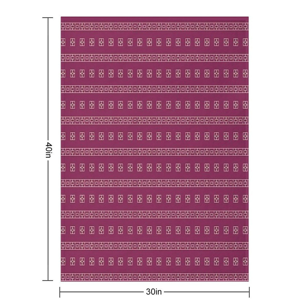 Luxurious Maroon & Golden Graphic Patterns - Contemporary Elegance Premium Throw Blanket