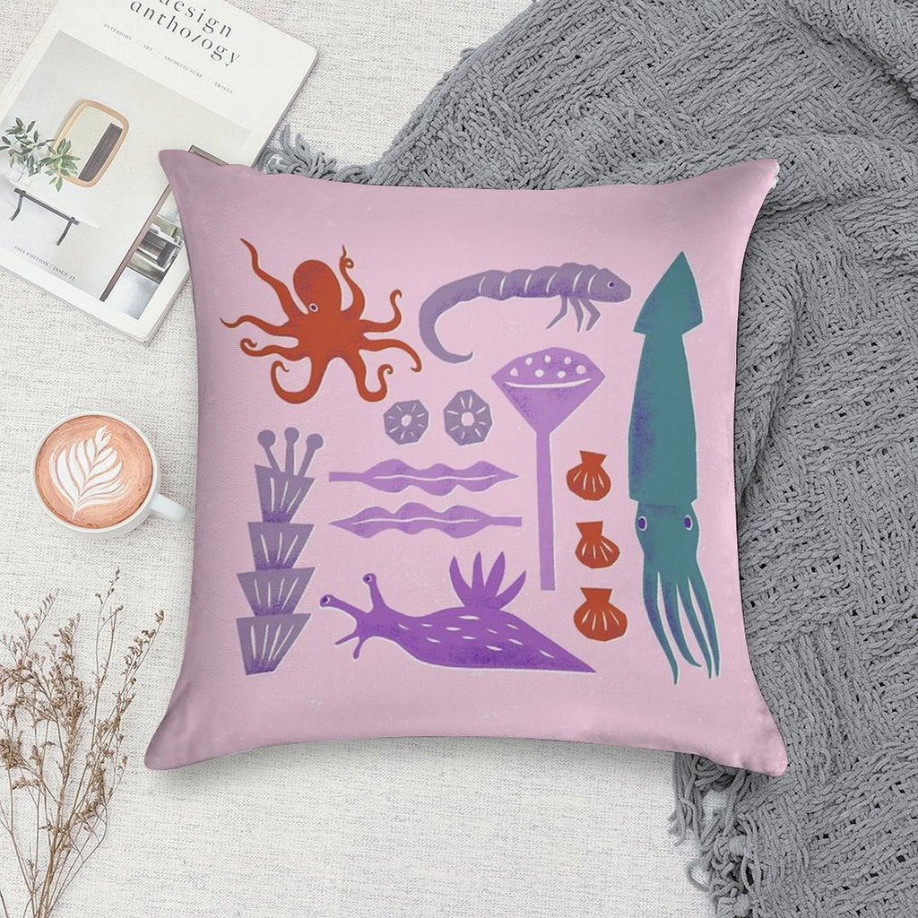Sea Creatures Soft Style Accent Throw Pillow