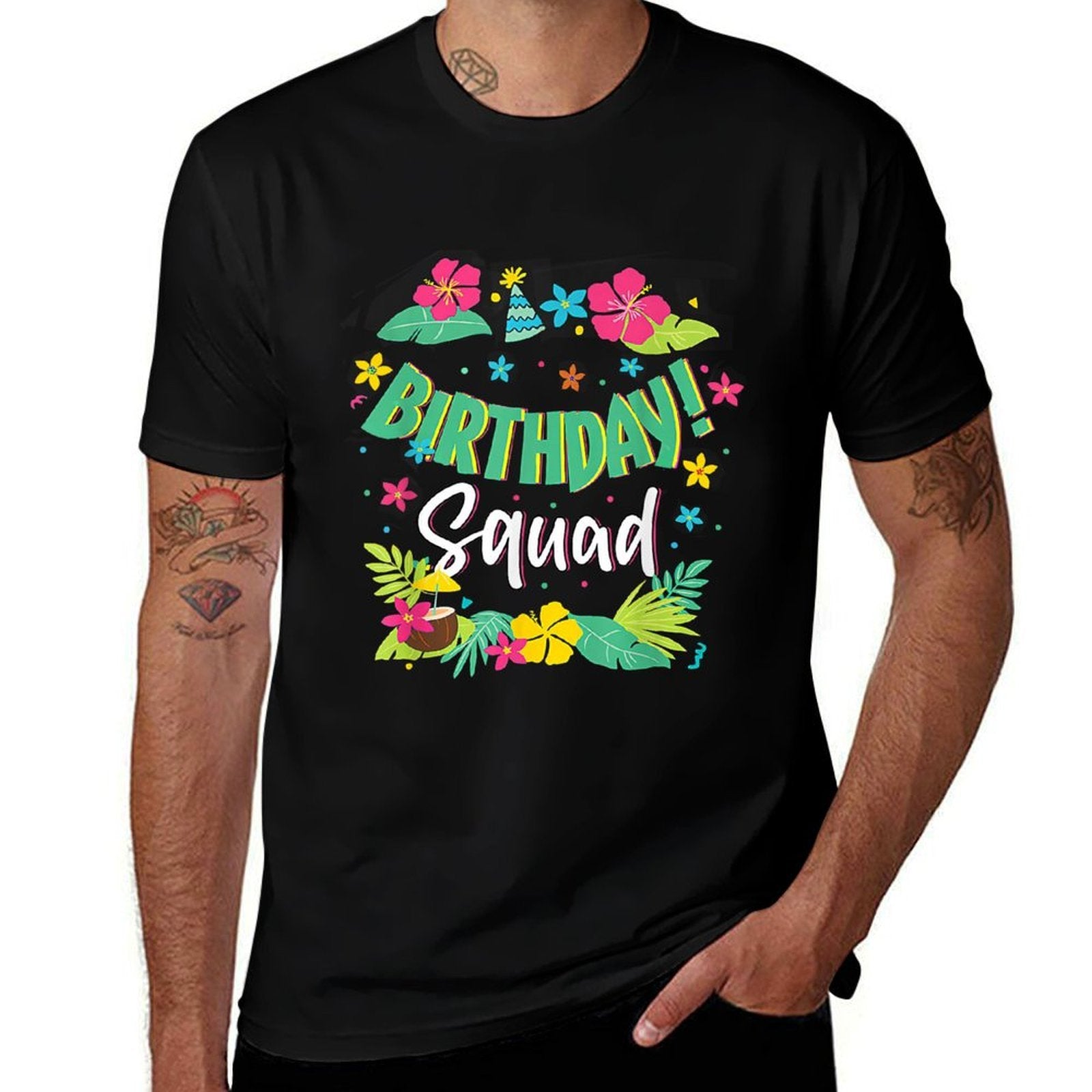 Funny Hawaii Birthday Squad Party Aloha Hawaiian Family  Affordable Price T-Shirt