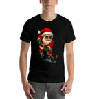 Santa Ice Hockey Player Christmas Xmas Boys Men Boys Funny  Relaxed-fit T-Shirt