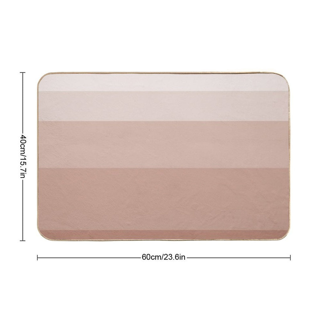 Horizontal Stripes (Mocha Shades)  Versatile Bath Mat