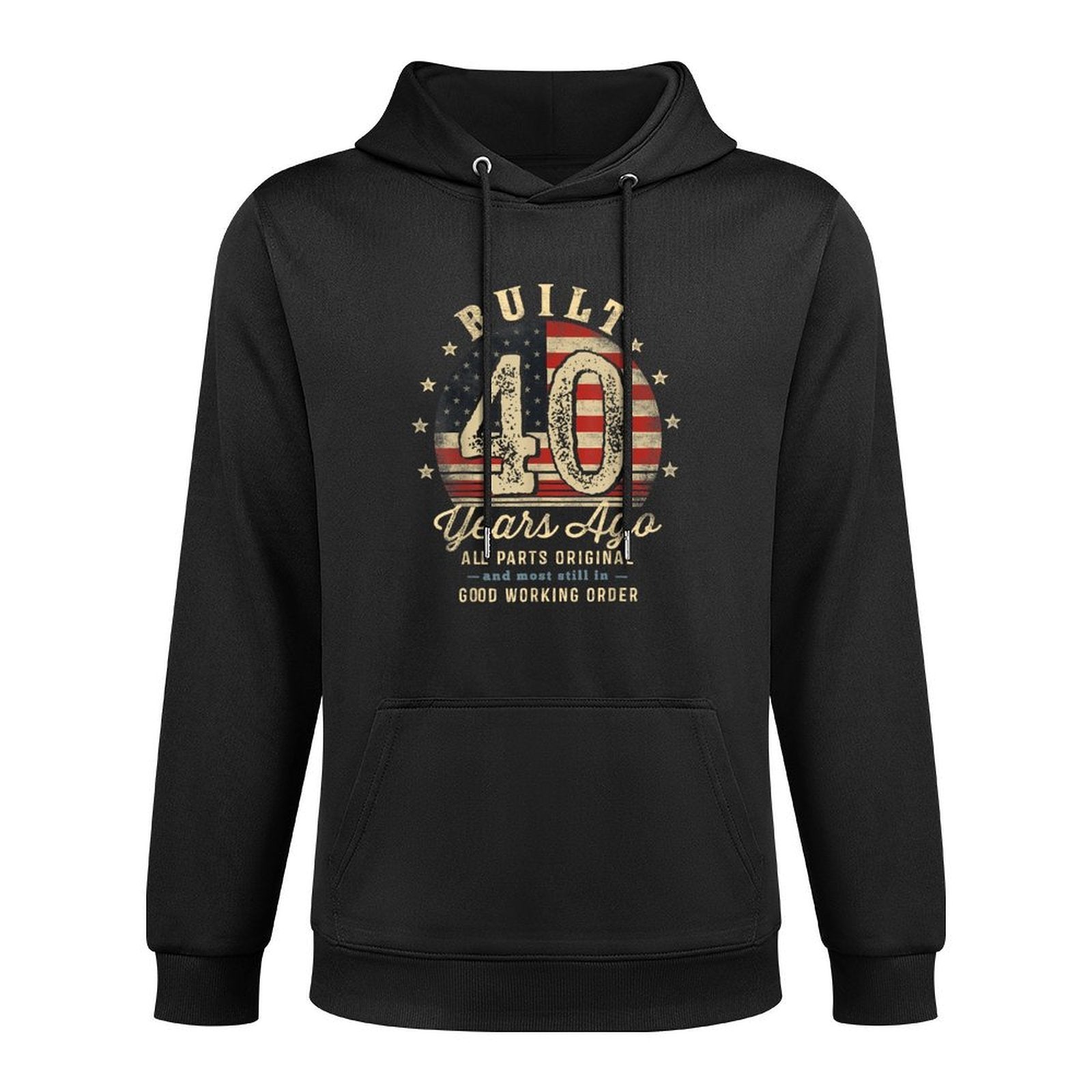 Built 40 Years Ago Funny 40th Birthday USA Layering Staple Hoodie