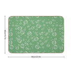 COMMIC Bubbles on Green  Easy Maintenance Bath Mat