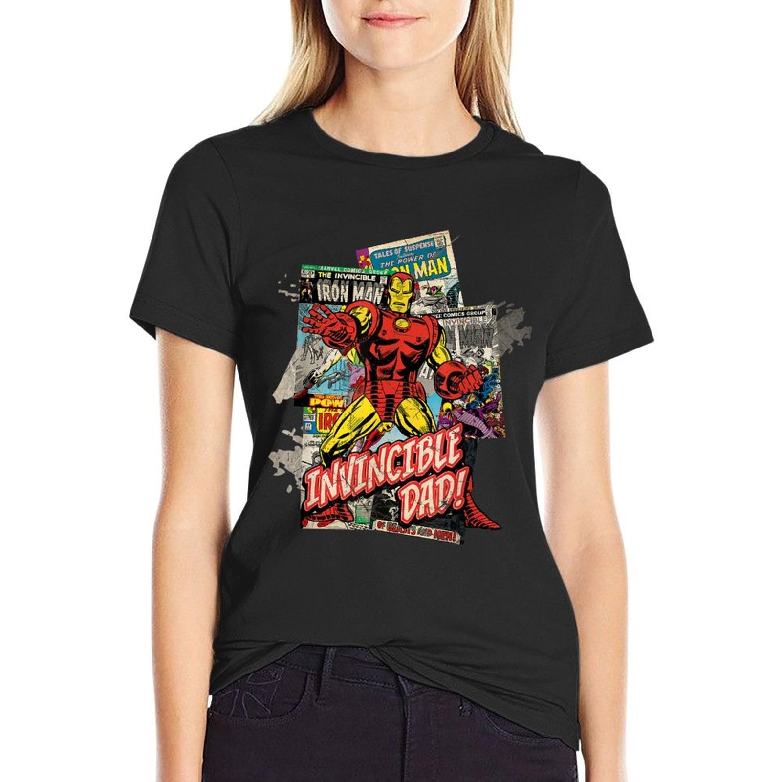 Marvel Iron Man Invincible Dad Fathers Day Comic Retro  Breathable T-Shirt