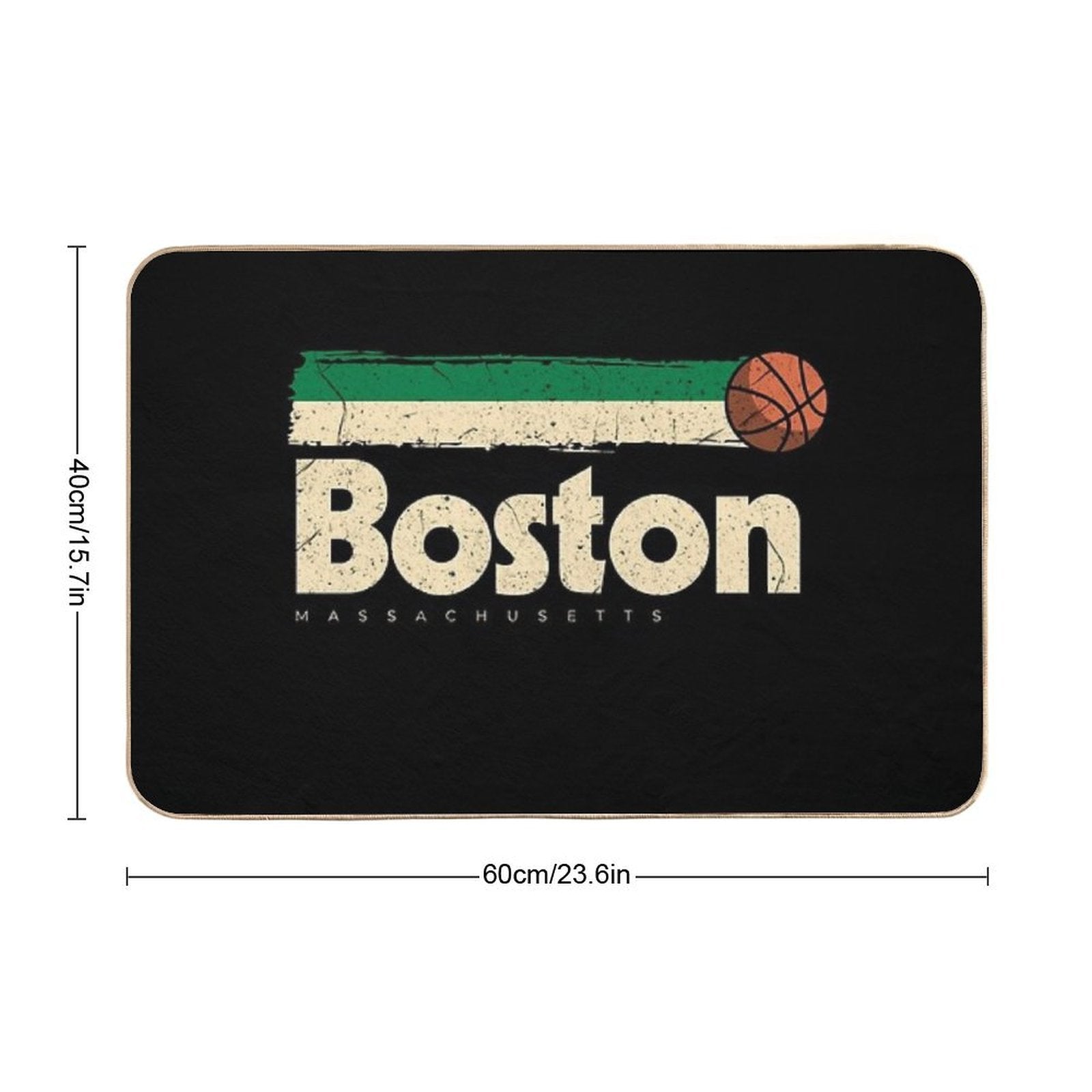 Boston Basketball B-Ball City Massachusetts Retro Boston Durable Bath Mat