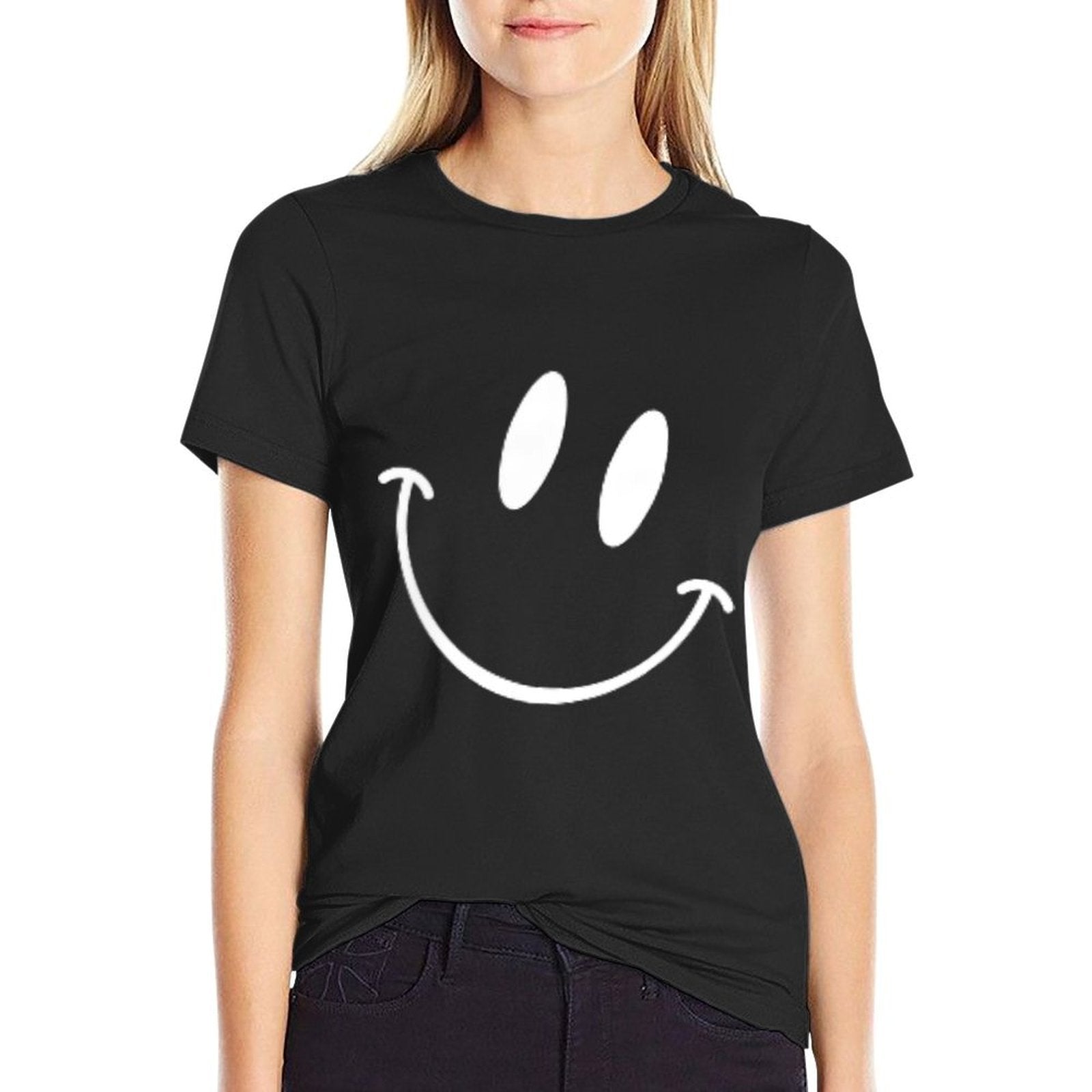 Funny Smiling Emoticon Men Women Happy Face Smile  Durable T-Shirt