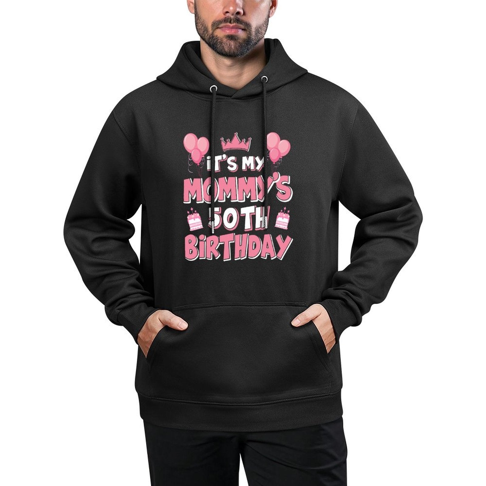 Balloons It's My Mommy's 50th Birthday 1975 50 Years Old Customizable Surface Hoodie