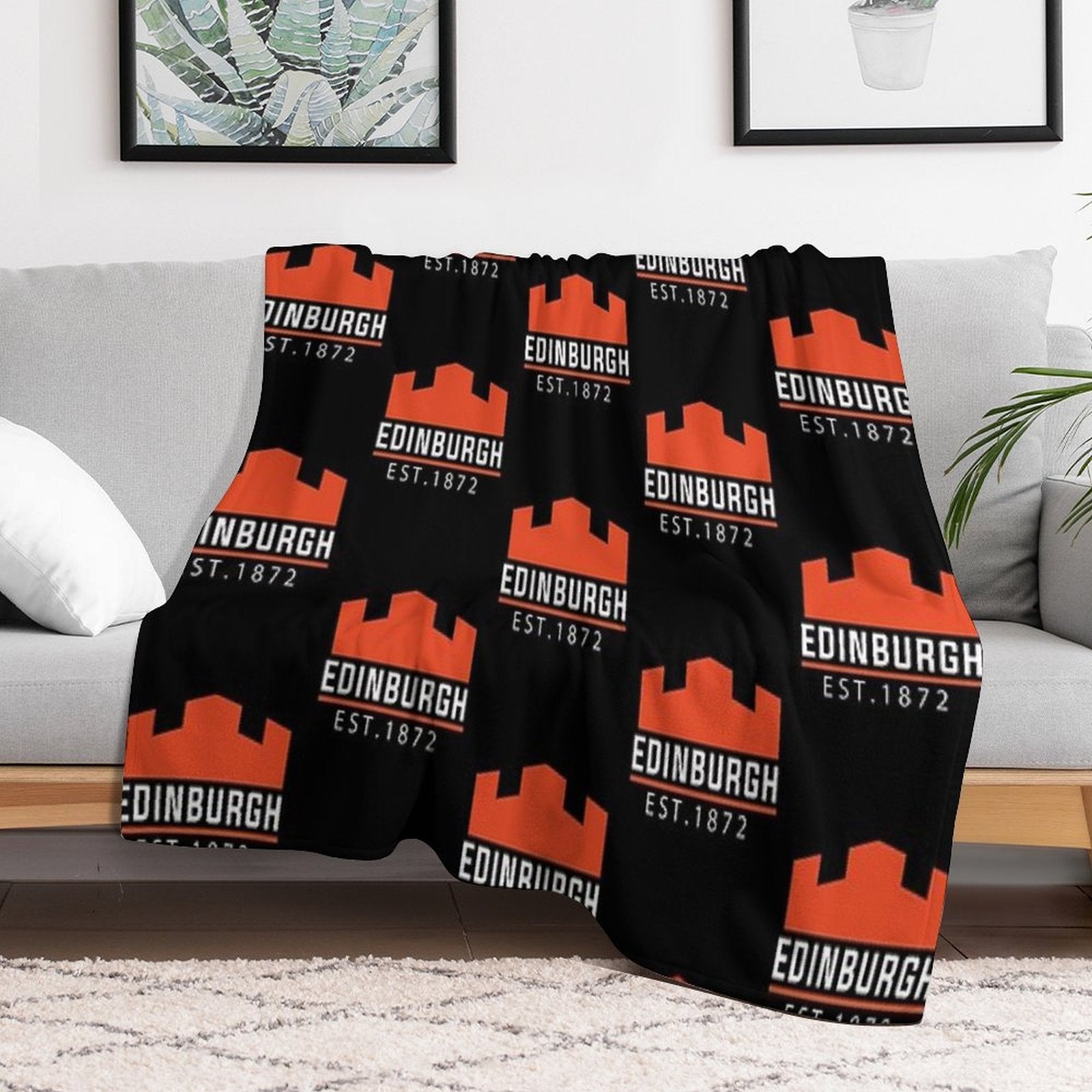 EDINBURGH RUGBY TEAM All-season Throw Blanket