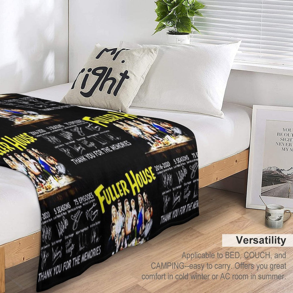 Fuller House All Cast Signed 2016-2020 5 Seasons Thank You for The Memories Eco-conscious Throw Blanket