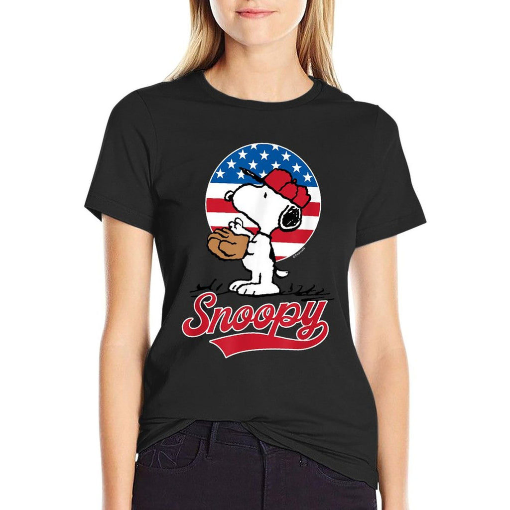 Peanuts - Snoopy Americana Baseball  Soft T-Shirt
