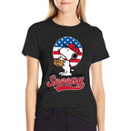 Peanuts - Snoopy Americana Baseball  Soft T-Shirt