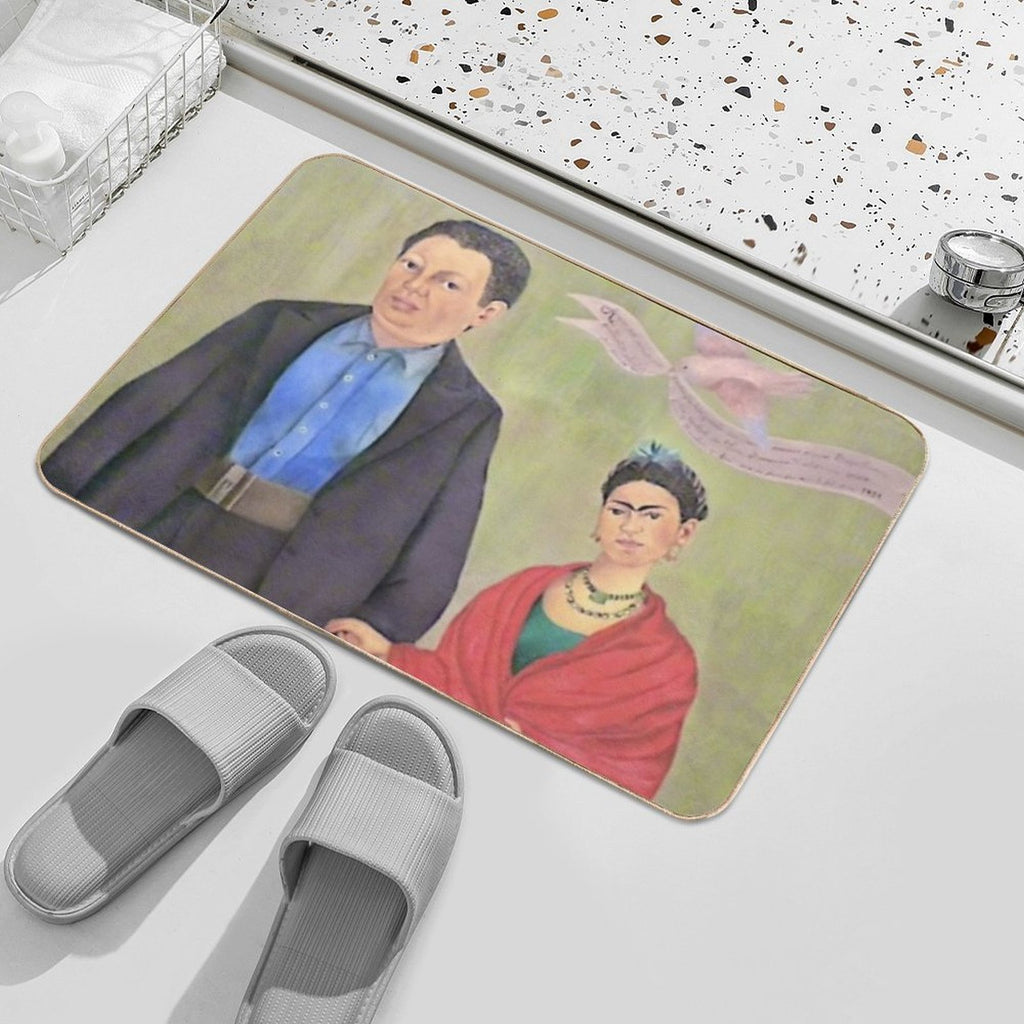 Frieda And Diego Rivera by Frida Kahlo  Anti-Trip Bath Mat