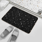 Black Universe  Fade-Resistant Bath Mat