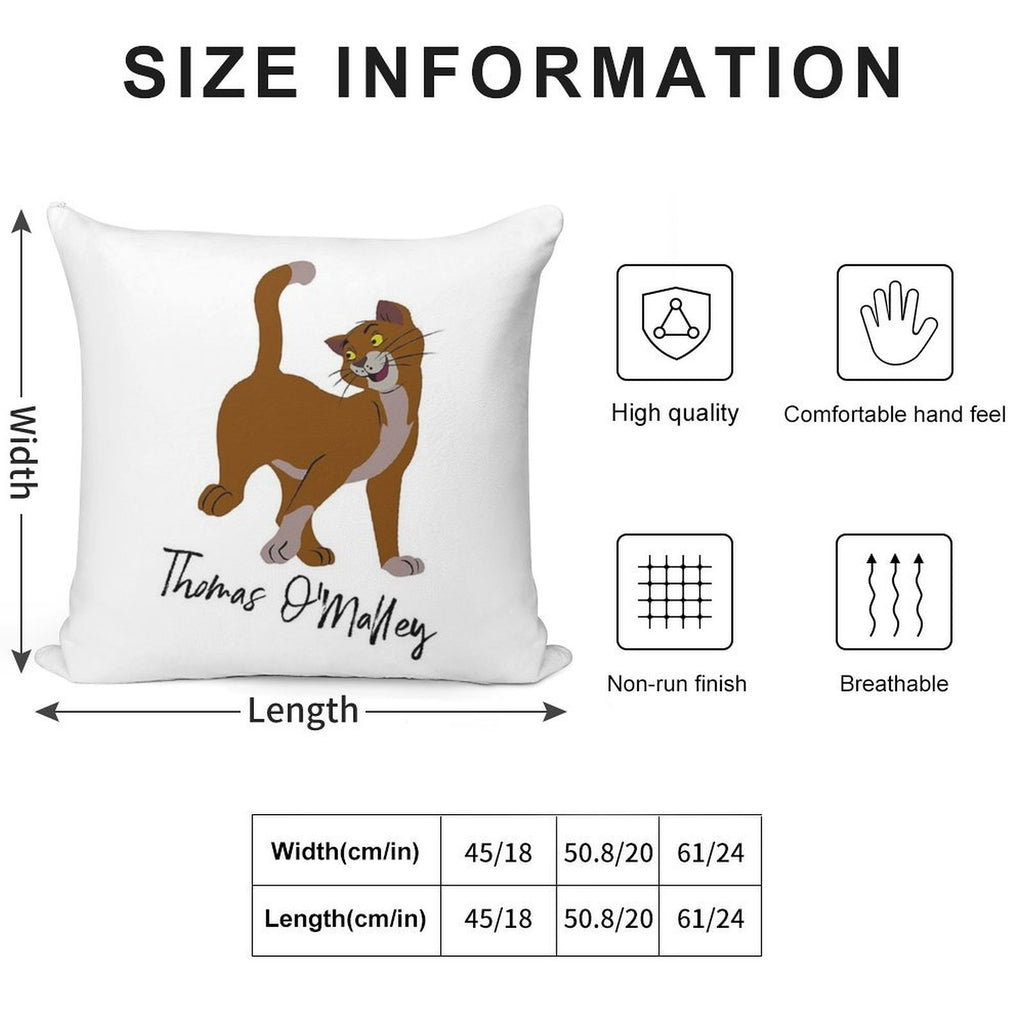 Thomas O'Malley Soft Skin-Friendly Throw Pillow
