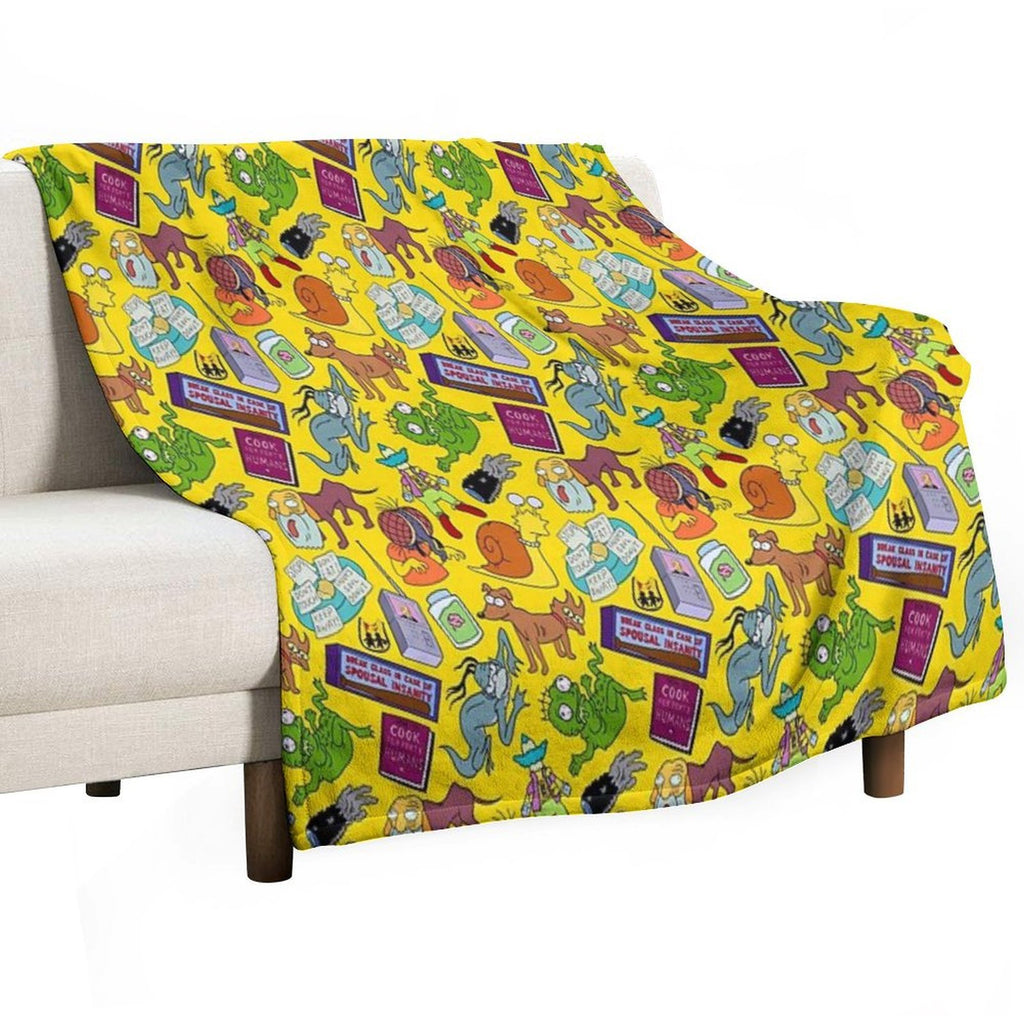 Treehouse of Horror Travel-friendly Throw Blanket