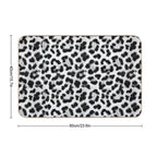 Black And White Leopard Print  Rapid-Drying Bath Mat