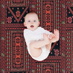 Three Flowers Palestinian Embroidery Multi-functional Throw Blanket