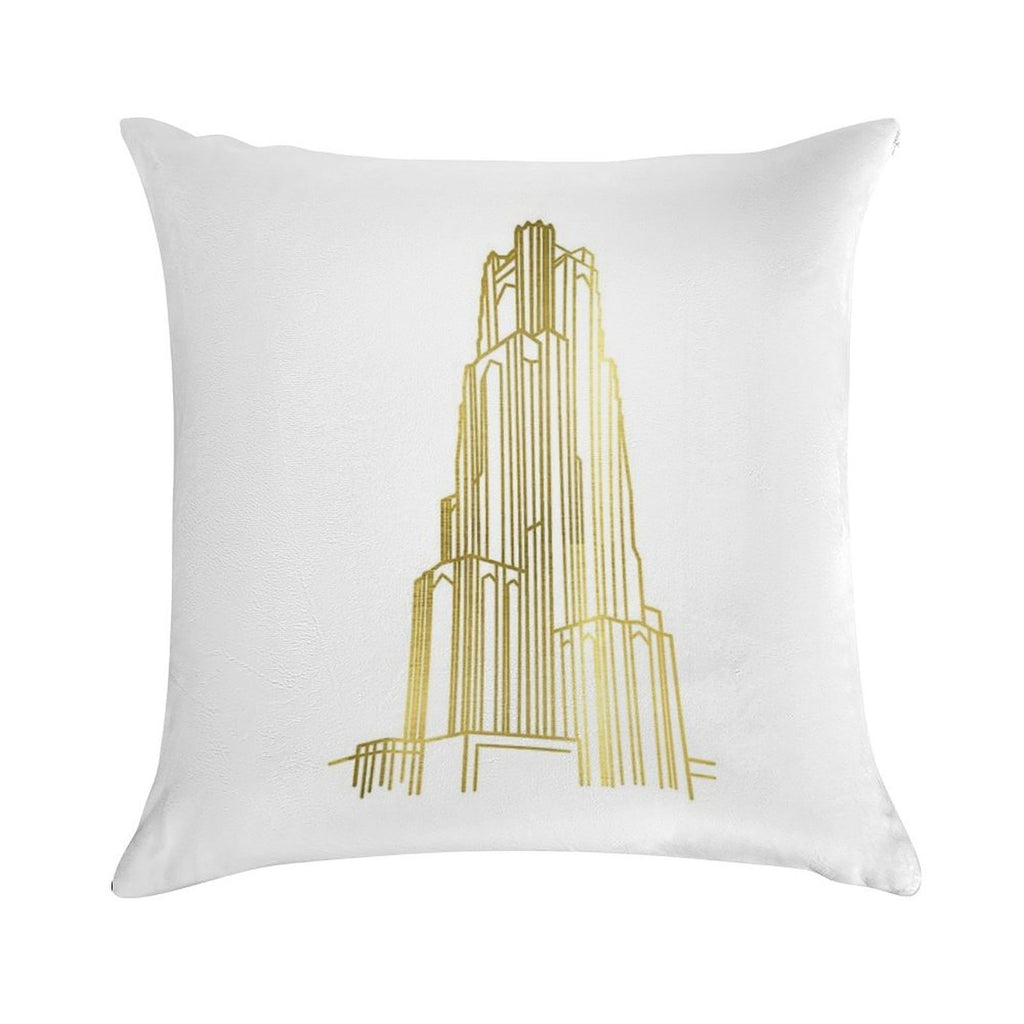 Gold Cathedral of Learning Soft Style Accent Throw Pillow