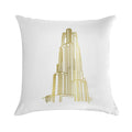 Gold Cathedral of Learning Soft Style Accent Throw Pillow