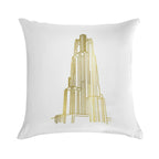 Gold Cathedral of Learning Soft Style Accent Throw Pillow