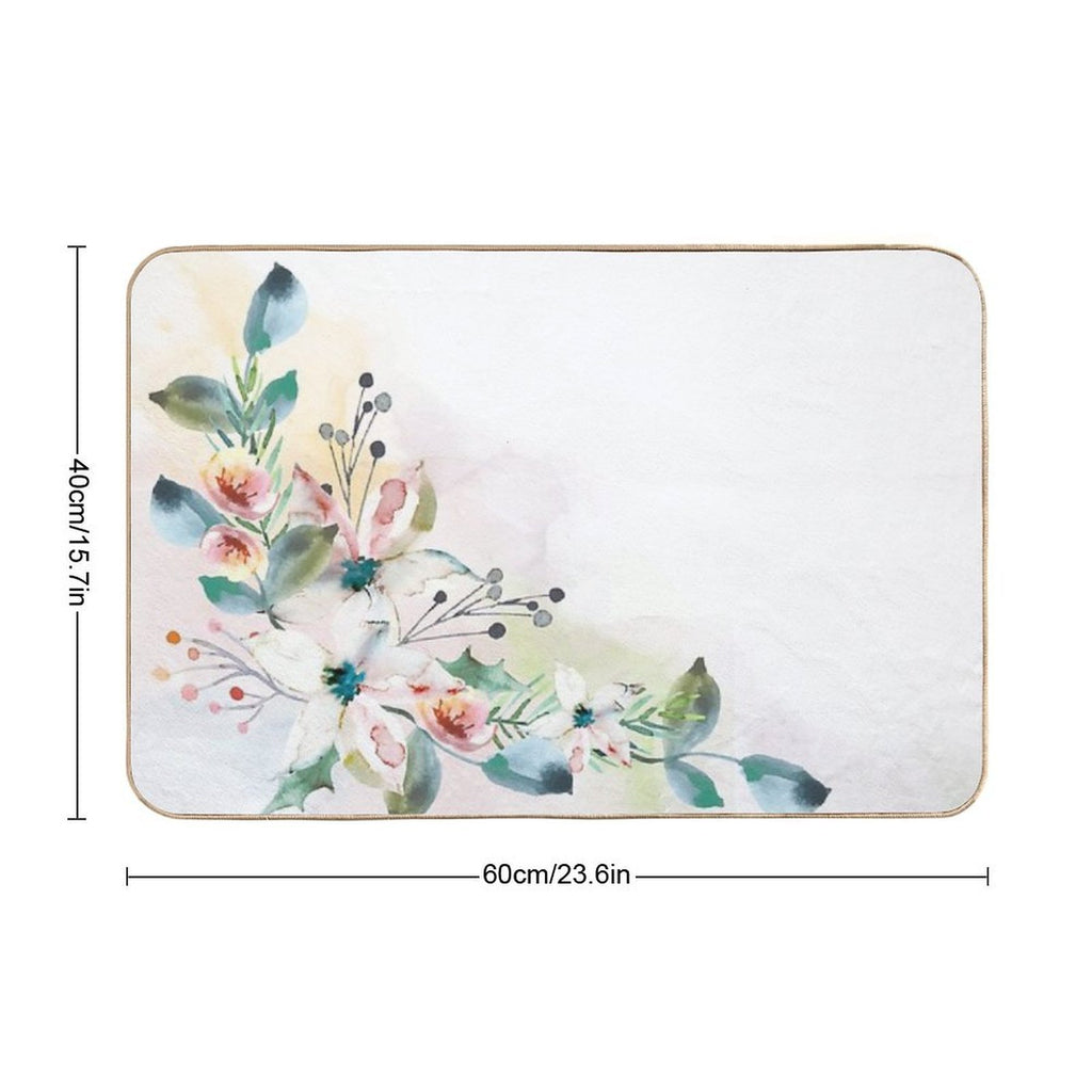 Ffloral  Soft Colors Durable Bath Mat