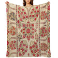 Bokhara Suzani Uzbekistan Floral Embroidery Print All-season Throw Blanket