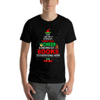 Librarian Christmas Tshirt - Elf Cheer Christmas  Ribbed Collar T-Shirt