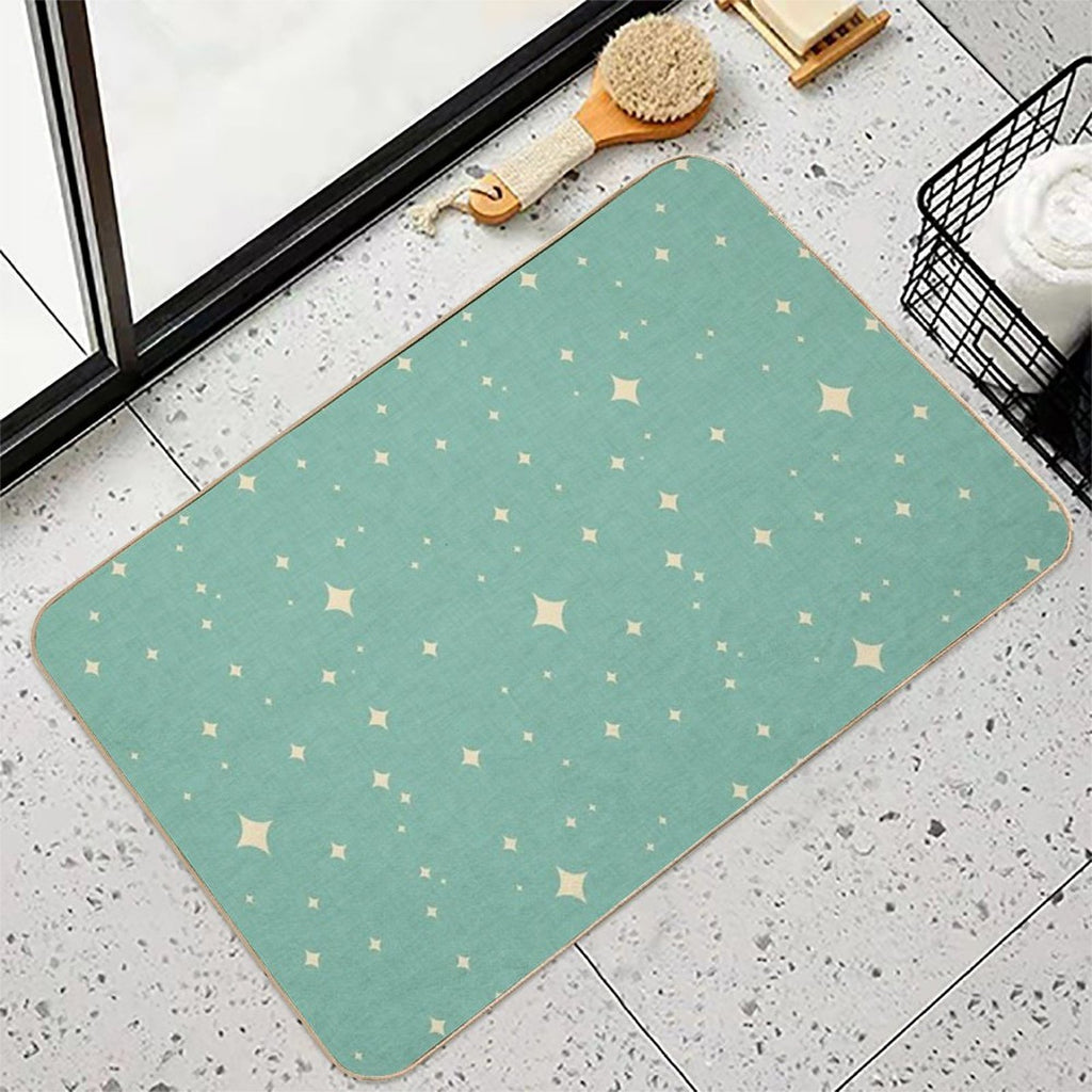 Starburst Light Blue  Eco-Friendly Bath Mat