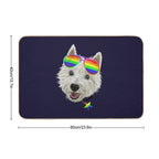 Gay Pride Westie LGBT Dog Sunglasses Durable Bath Mat