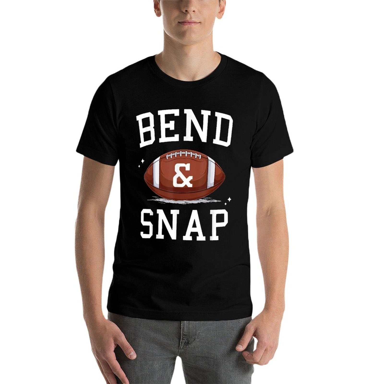 Funny Game Day Football Bend And Snap Cute Touchdown Season  Fade-proof Color T-Shirt