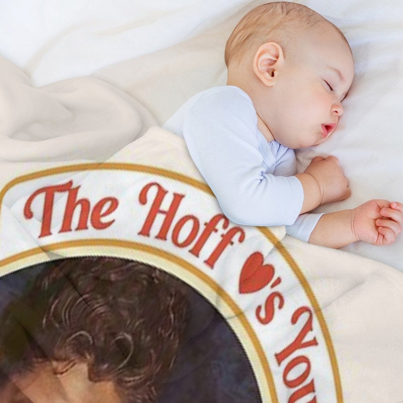 The Hoff Loves You Sustainable Throw Blanket