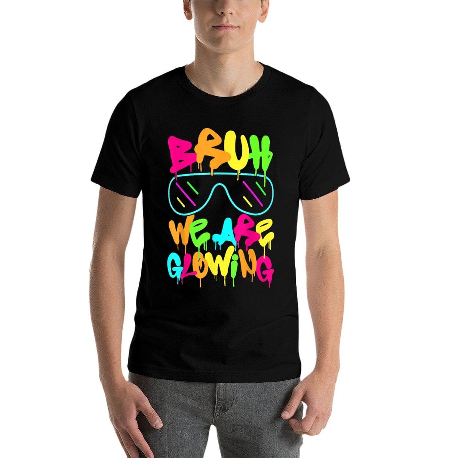 Bruh We Are Glowing In My Glowing Era Group Team Party Squad  Relaxed-fit T-Shirt